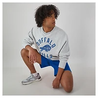 Sweat-shirt en molleton à tissage inversé Champion Heather Grey Buffalo Bills pour homme