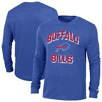 Men's Champion Heather Royal Buffalo Bills Ultimate Tri-Blend Long Sleeve T-Shirt