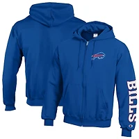 Men's Champion  Royal Buffalo Bills Powerblend Fleece Full-Zip Hoodie