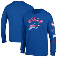 Men's Champion  Royal Buffalo Bills Seal Long Sleeve T-Shirt