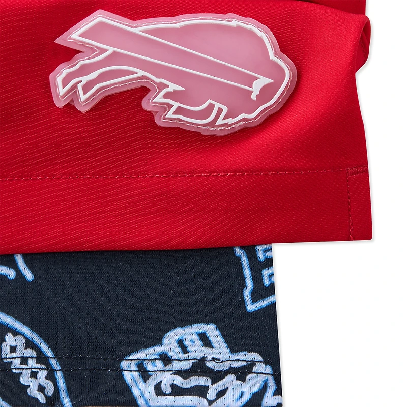 Men's Chubbies Red Buffalo Bills 5.5" Classic Lined Swim Trunks
