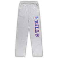 Ensemble de nuit pour homme Concepts Sport Royal/Heather Grey Buffalo Bills Big & Tall T-shirt et pantalon