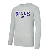 Men's Concepts Sport Royal/Heather Gray Buffalo Bills Regulate Long Sleeve T-Shirt and Plaid Pant Set
