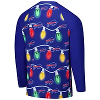 Ensemble t-shirt à manches longues et pantalon en tricot raglan Garland de Concepts Sport Royal Buffalo Bills pour hommes