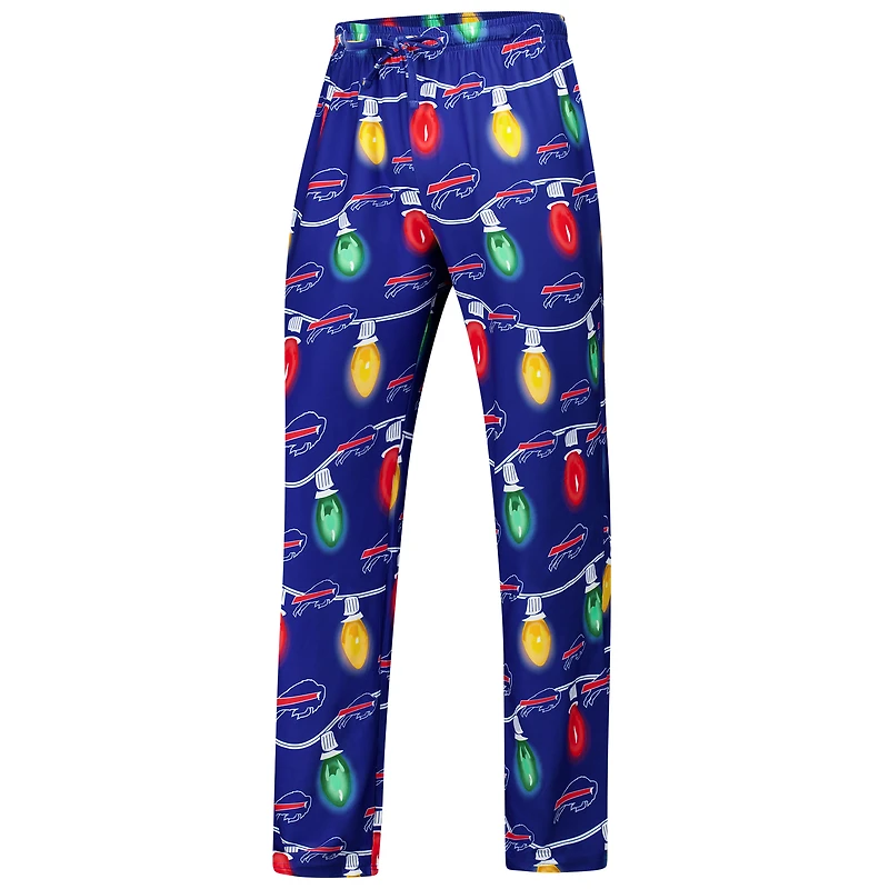 Ensemble t-shirt à manches longues et pantalon en tricot raglan Garland de Concepts Sport Royal Buffalo Bills pour hommes