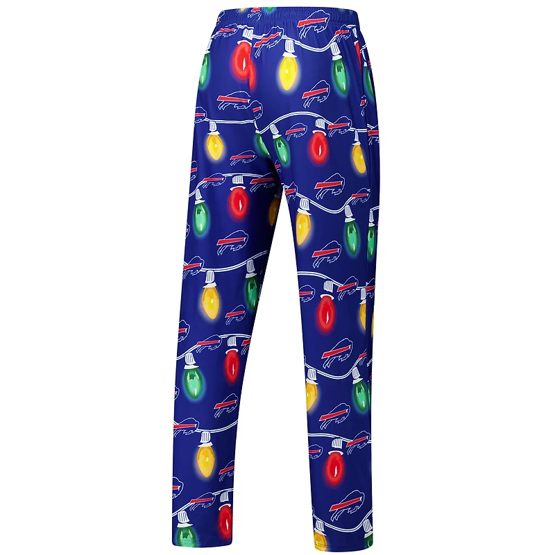 Ensemble t-shirt à manches longues et pantalon en tricot raglan Garland de Concepts Sport Royal Buffalo Bills pour hommes
