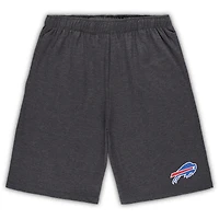 Men's Concepts Sport White/Charcoal Buffalo Bills Big & Tall T-Shirt and Shorts Set