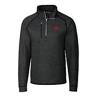 Pull-over en tricot demi-zippé avec logo rétro des Buffalo Bills pour homme, Cutter & Buck