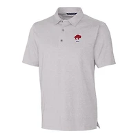 Men's Cutter & Buck Heather Gray Buffalo Bills Throwback Logo Forge Heathered Stretch Polo