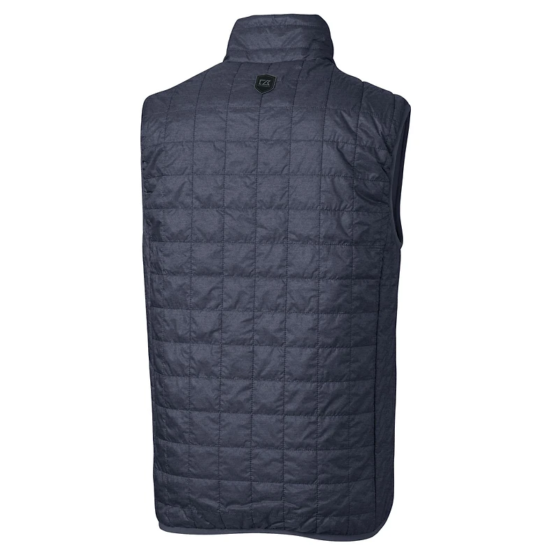 Men's Cutter & Buck Navy Buffalo Bills Rainier PrimaLoft Eco Full-Zip Puffer Vest