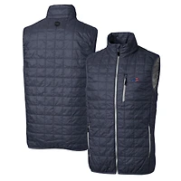 Men's Cutter & Buck Navy Buffalo Bills Rainier PrimaLoft Eco Full-Zip Puffer Vest