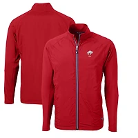 Men's Cutter & Buck Red Buffalo Bills Adapt Eco Knit Hybrid Recycled Big Tall Full-Zip Throwback Jacket