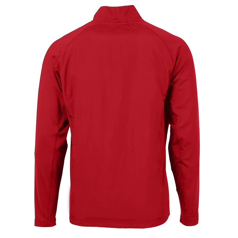 Men's Cutter & Buck Red Buffalo Bills Adapt Eco Knit Hybrid Recycled Big Tall Full-Zip Throwback Jacket