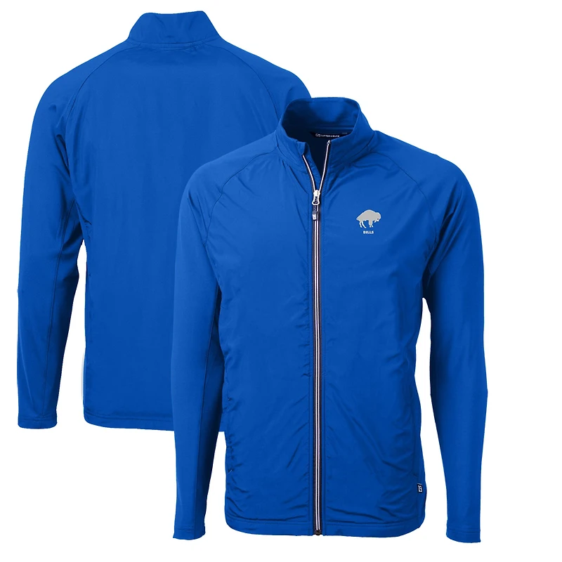 Veste rétro hybride recyclée entièrement zippée en tricot écologique Adapt pour homme, Cutter & Buck Royal Buffalo Bills