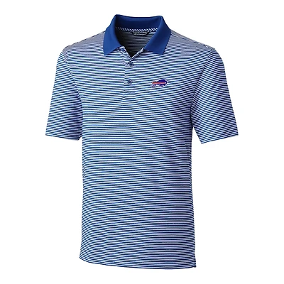 Men's Cutter & Buck Royal Buffalo Bills Big Tall Forge Tonal Stripe Polo
