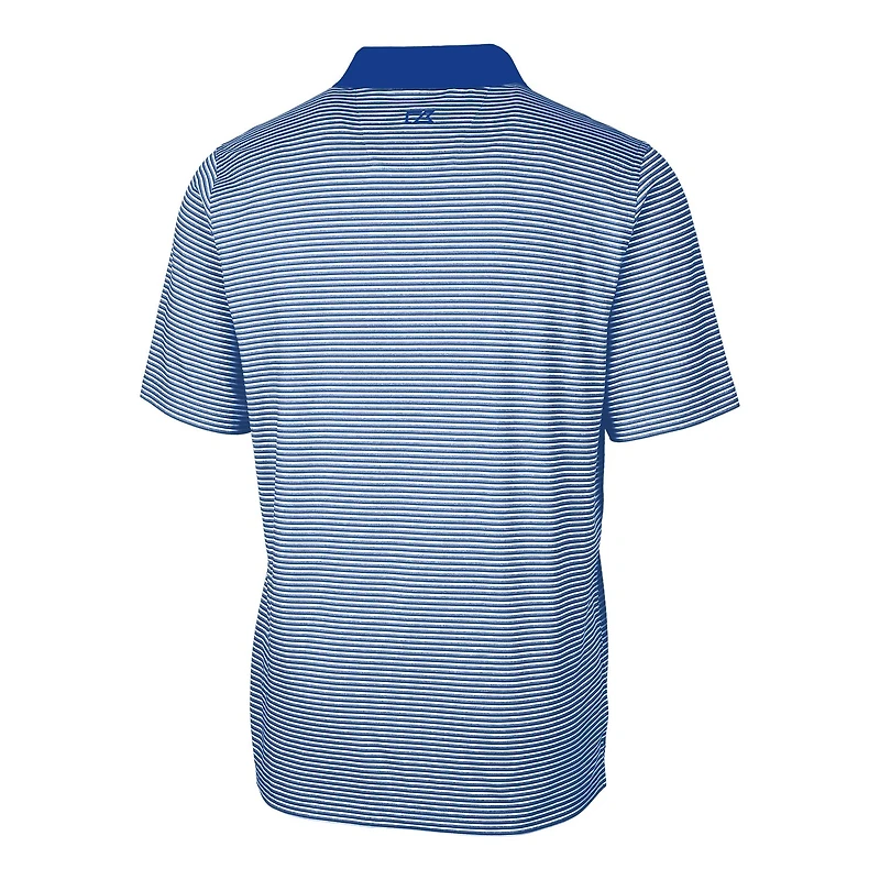 Men's Cutter & Buck Royal Buffalo Bills Throwback Logo Big Tall Forge Tonal Stripe Stretch Polo