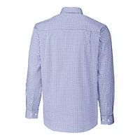 Men's Cutter & Buck Royal Buffalo Bills Throwback Logo Easy Care Stretch Gingham Big Tall Long Sleeve Button-Down Shirt