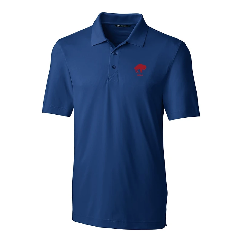 Men's Cutter & Buck Royal Buffalo Bills Throwback Logo Forge Stretch Polo