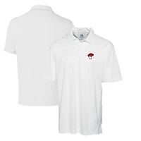 Men's Cutter & Buck White Buffalo Bills Throwback Logo DryTec Genre Textured Solid Polo