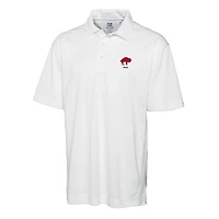 Men's Cutter & Buck White Buffalo Bills Throwback Logo DryTec Genre Textured Solid Polo