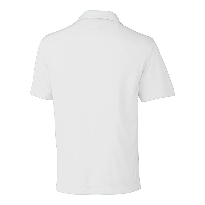 Men's Cutter & Buck White Buffalo Bills Throwback Logo DryTec Genre Textured Solid Polo