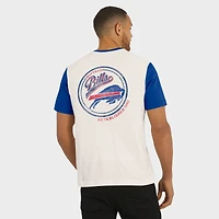 Men's Darius Rucker Collection by Fanatics Cream Buffalo Bills Henley Colorblock Slub Pocket T-Shirt