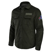 Veste-chemise en velours côtelé vert foncé pour homme de la collection Darius Rucker Fanatics, Buffalo Bills