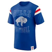 T-shirt à rayures rétro pour homme, collection Darius Rucker par Fanatics Royal Buffalo Bills, effet vieilli