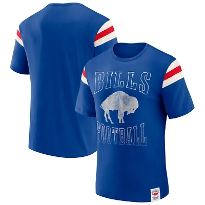 T-shirt à rayures rétro pour homme, collection Darius Rucker par Fanatics Royal Buffalo Bills, effet vieilli