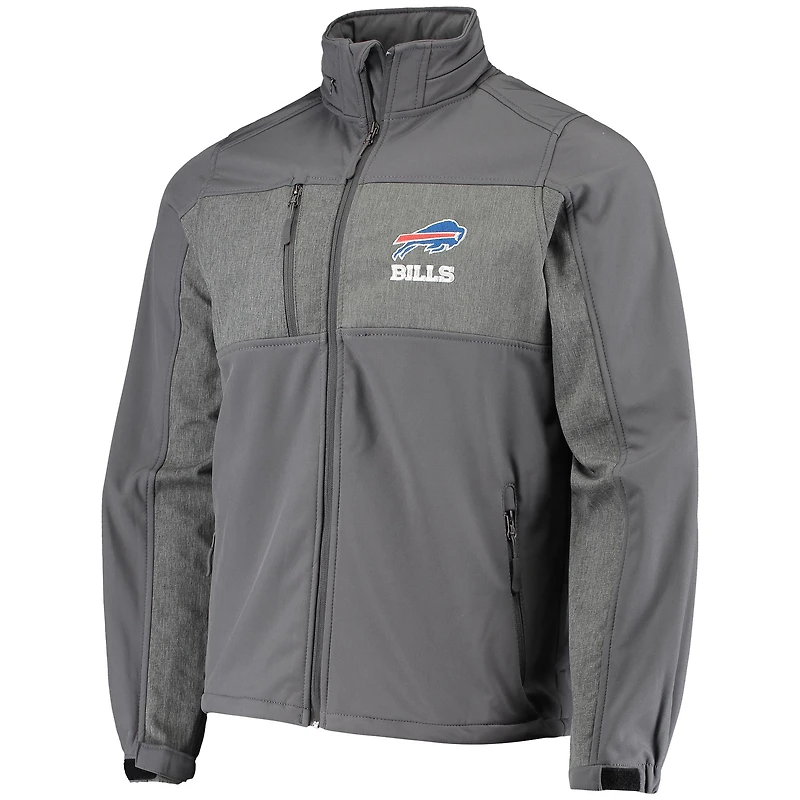 Men's Dunbrooke Graphite Buffalo Bills Circle Zephyr Softshell Full-Zip Jacket