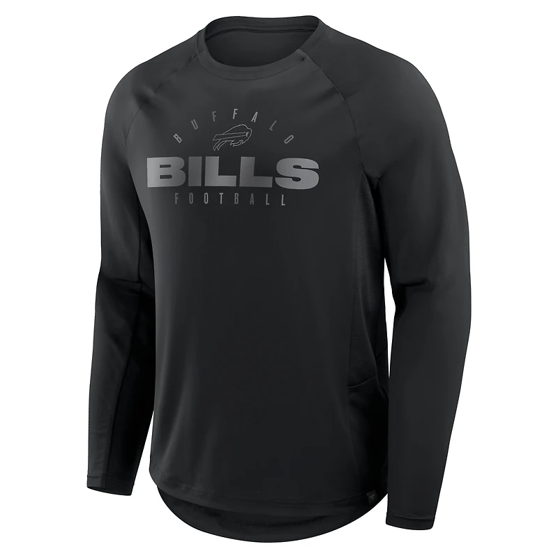 Men's Fanatics Black Buffalo Bills Coverage Scheme Long Sleeve T-Shirt
