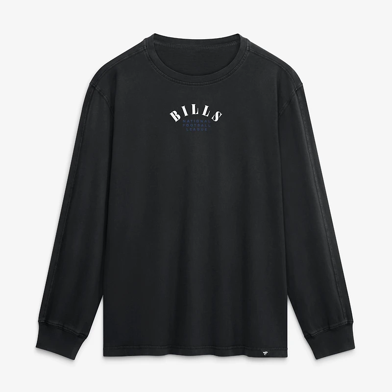 Men's Fanatics Black Buffalo Bills Fullback Drive Relaxed Fit Long Sleeve T-Shirt
