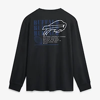 Men's Fanatics Black Buffalo Bills Fullback Drive Relaxed Fit Long Sleeve T-Shirt