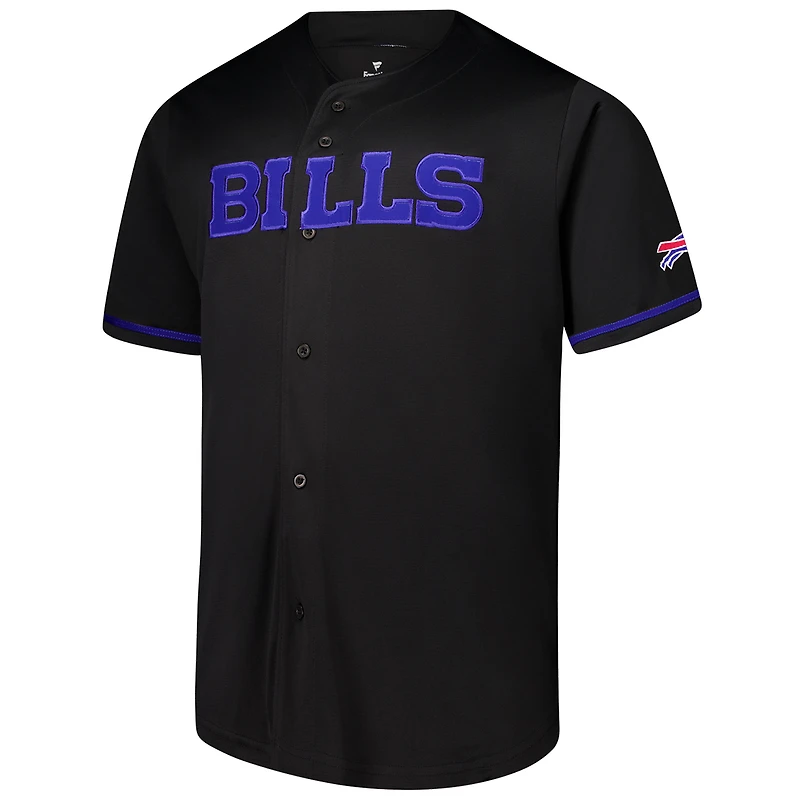 Men's Fanatics  Black Buffalo Bills Pop Full-Button Jersey
