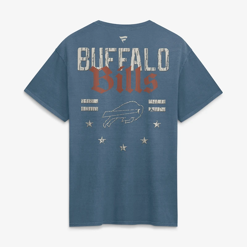 Men's Fanatics  Blue Buffalo Bills Washed Americana T-Shirt