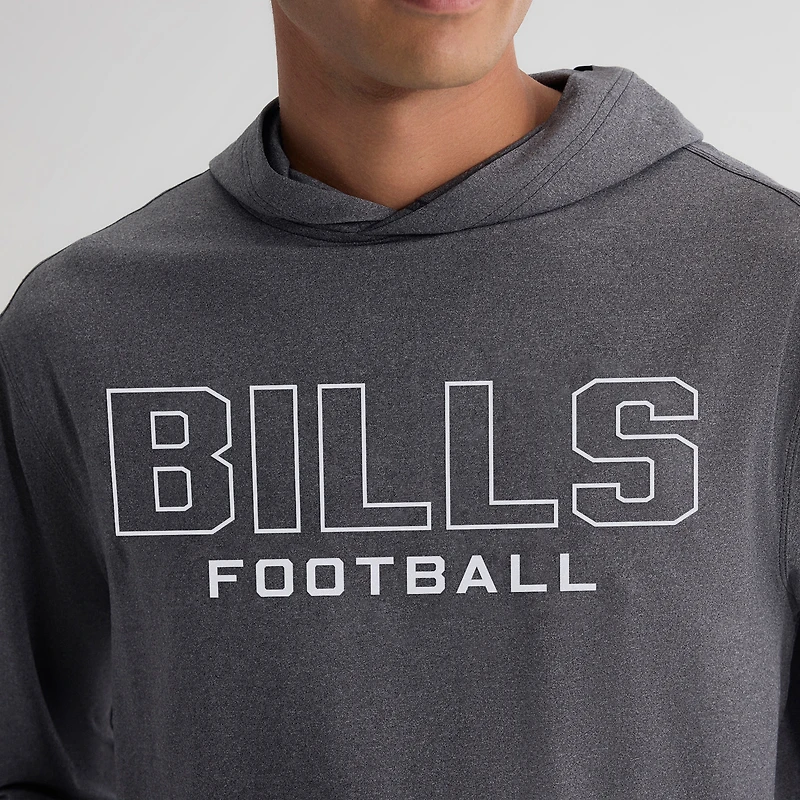 Men's Fanatics Charcoal Buffalo Bills Clutch Long Sleeve Hooded T-Shirt
