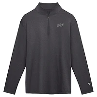 Men's Fanatics Charcoal Buffalo Bills Clutch Quarter-Zip Pullover