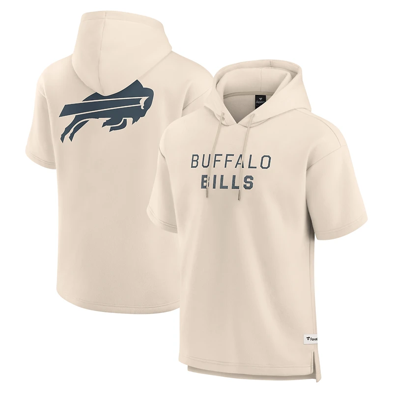 Sweat à capuche manches courtes pour homme Fanatics Cream Buffalo Bills Elements Future Ground Lettering