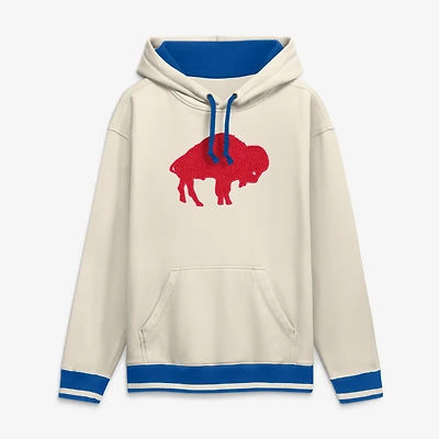 Men's Fanatics Cream Buffalo Bills Heritage First Heavyweight Hoodie