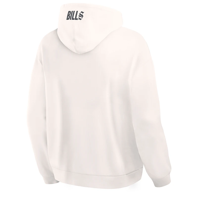 Sweat à capuche oversize crème Buffalo Bills pour homme de Fanatics