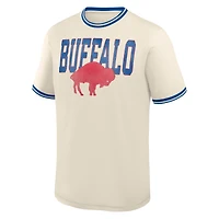 Men's Fanatics  Cream Buffalo Bills Ringer T-Shirt