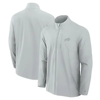 Men's Fanatics Gray Buffalo Bills Front Office Micro Tonal Lightweight Full-Zip Jacket