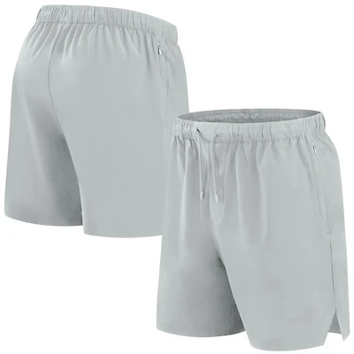 Short Fanatics gris pour homme, style micro ton sur ton, des Buffalo Bills