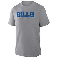T-shirt tri-blend gris chiné Fanatics pour homme, Buffalo Bills, Pass Rush
