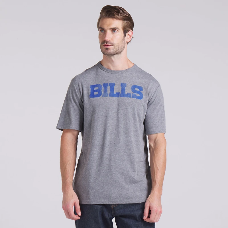 Men's Fanatics Heather Gray Buffalo Bills Pass Rush Tri-Blend T-Shirt