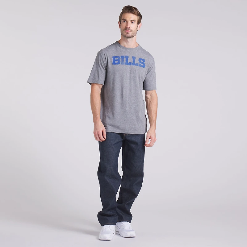 T-shirt tri-blend gris chiné Fanatics pour homme, Buffalo Bills, Pass Rush