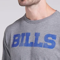 T-shirt tri-blend gris chiné Fanatics pour homme, Buffalo Bills, Pass Rush