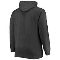 Chandail à capuchon d'entraînement Fanatics Heathered Charcoal Buffalo Bills Big & Tall pour hommes