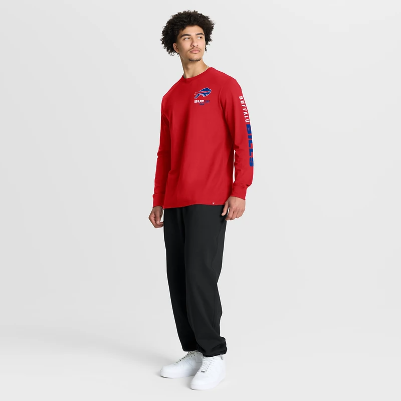 Men's Fanatics Red Buffalo Bills Clock Management Legacy Long Sleeve T-Shirt