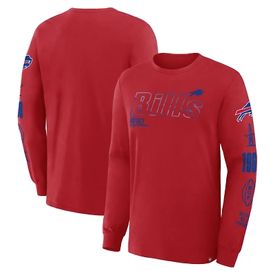 T-shirt à manches longues Fanatics Red Buffalo Bills Legacy pour homme